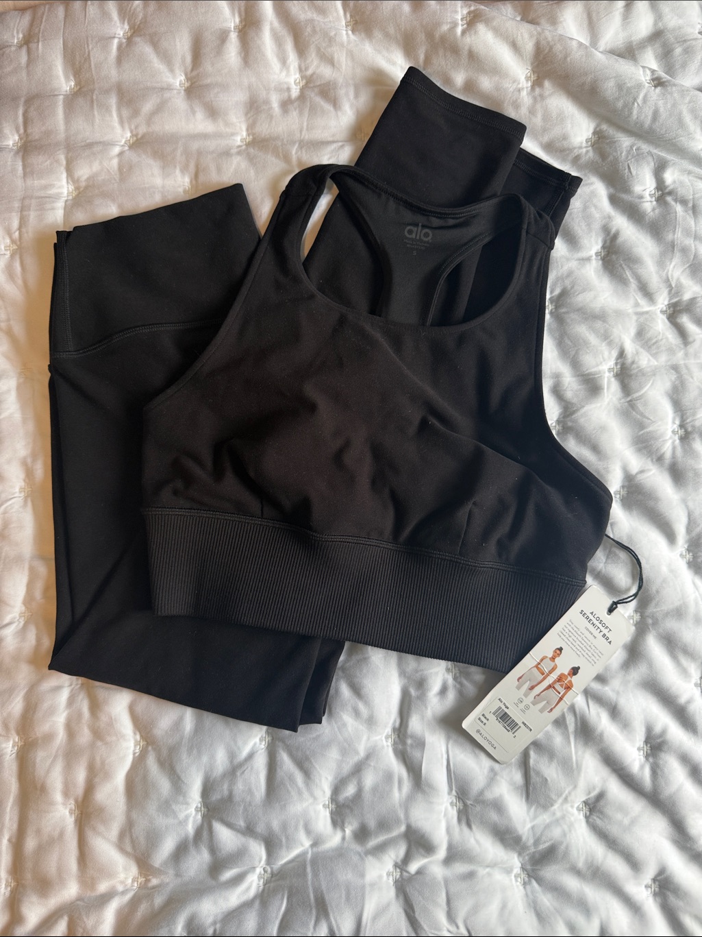 Alo Alosoft Leggings And Serenity Bra Size Small